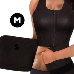 MEDIUM ZIPPER VEST/ADJUSTABLE WAIST TRAINER